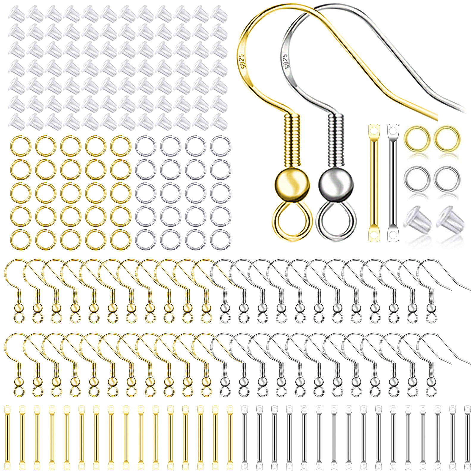 Hoop Earrings - 925 Silver/Gold Plated Earring Hooks for