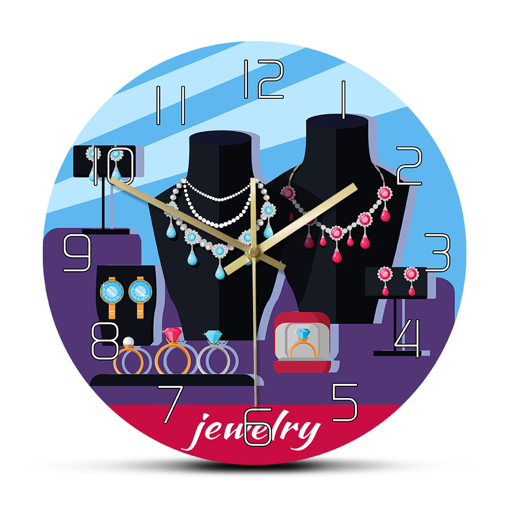 Jewelry Store For Watches - Jewelry Store Showcase Designed Wall Clock