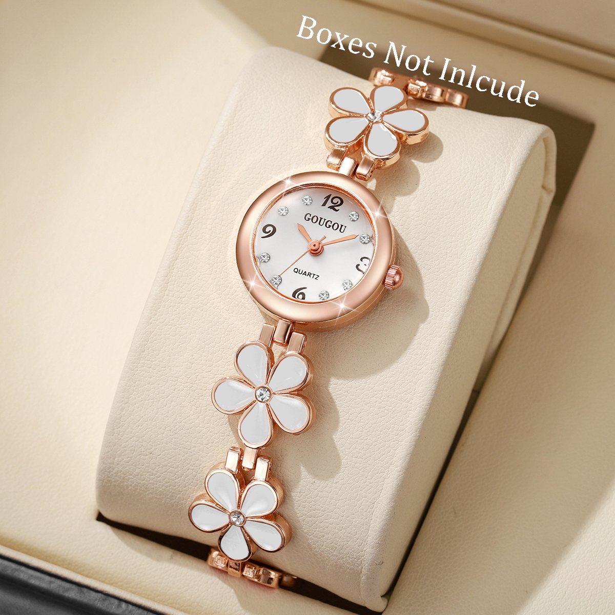 Jewelry Diamond Watches - Fashion Flower Bracelet Strap Women Watches