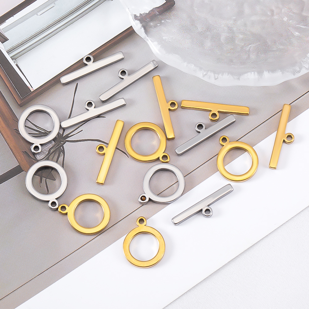 Hoop Earrings - 5 Sets Stainless Steel Toggle Jewelry