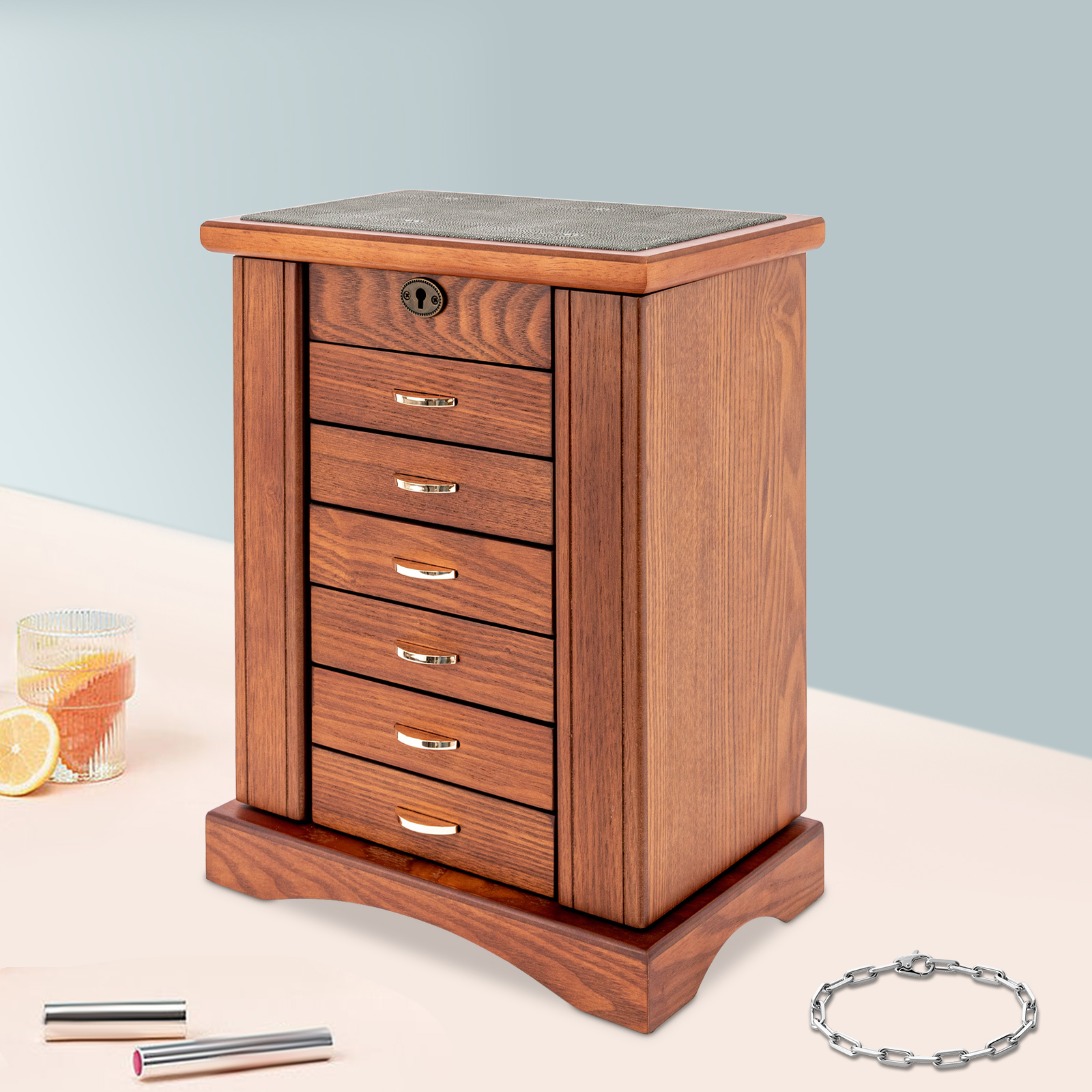 7 Layers Large Jewelry Box wit – Jewelry Store For Watches recenzja i cena