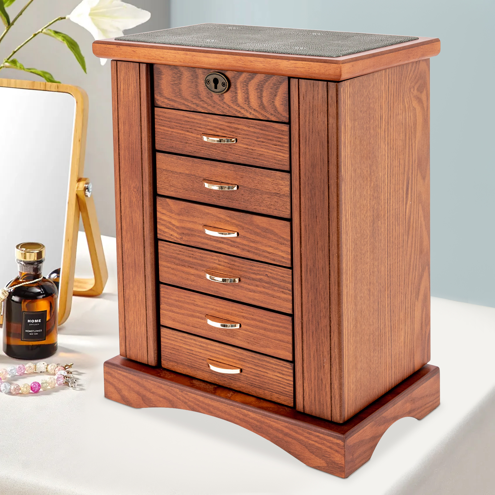7 Layers Large Jewelry Box wit – Jewelry Store For Watches recenzja i cena