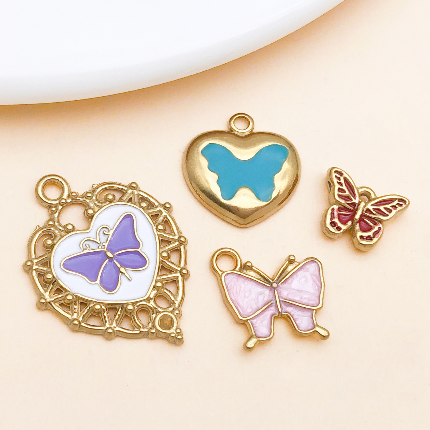 2pcs Stainless steel insect bu – Butterfly Pendant Necklace recenzja i cena