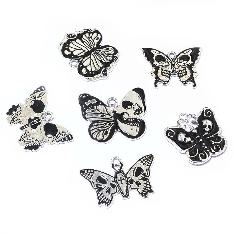 10pcs Skull Butterfly Charms P – Butterfly Pendant Necklace recenzja i cena