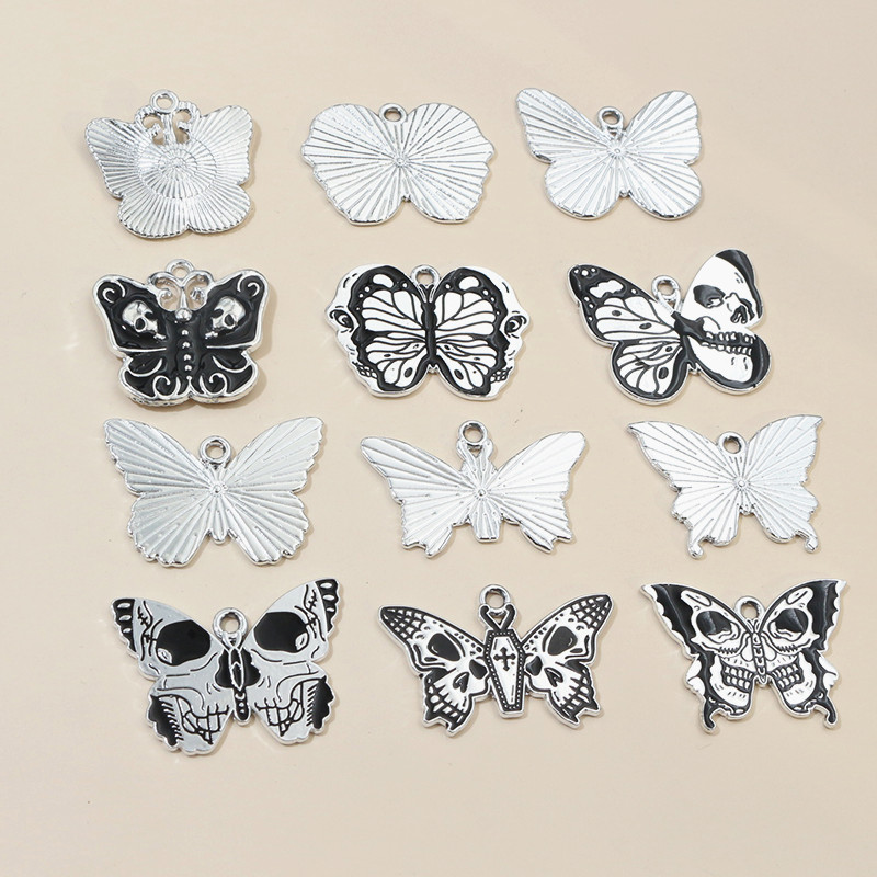 10pcs Skull Butterfly Charms P – Butterfly Pendant Necklace recenzja i cena