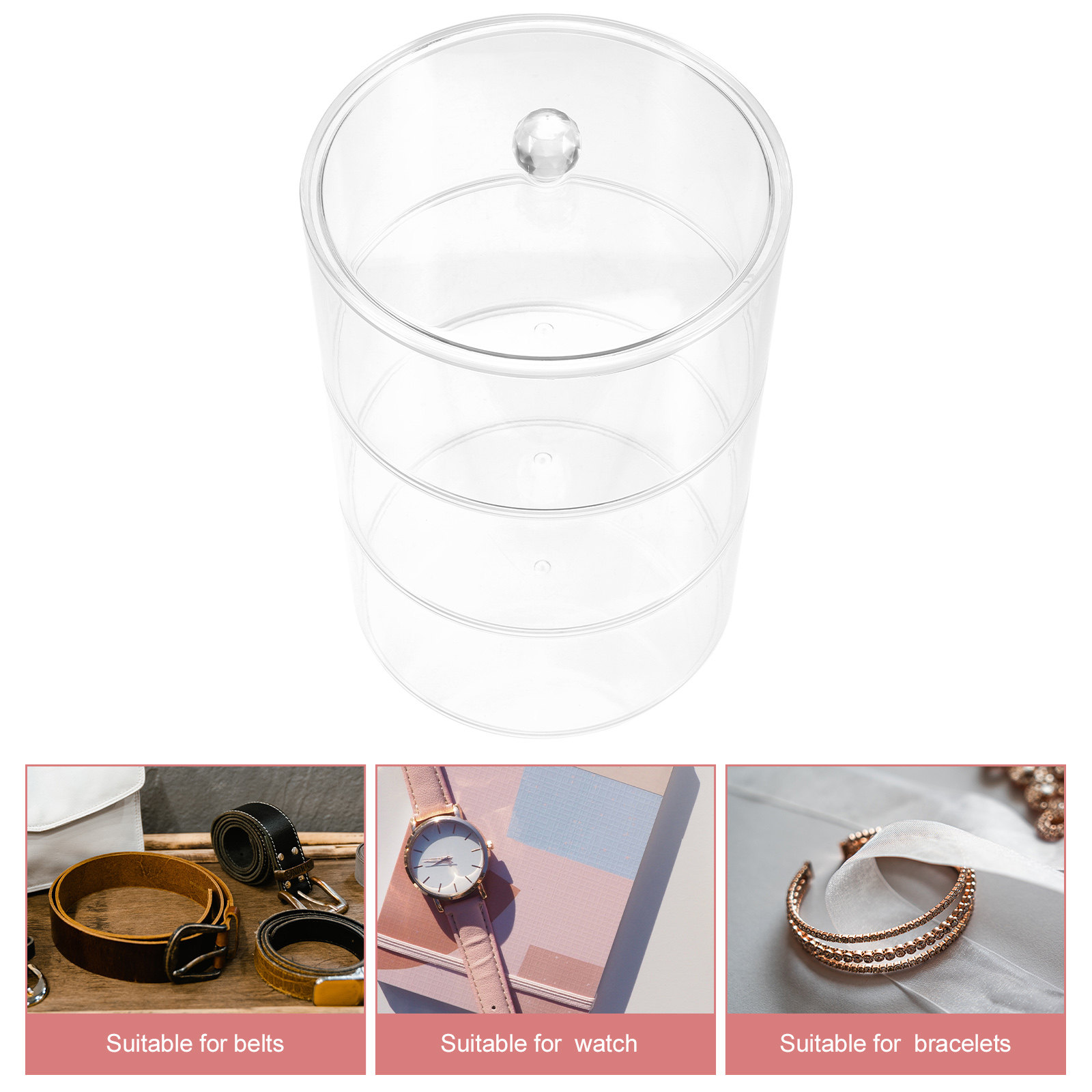 Multi-Level Transparent Acryli – Jewelry Organizer Watches recenzja i cena
