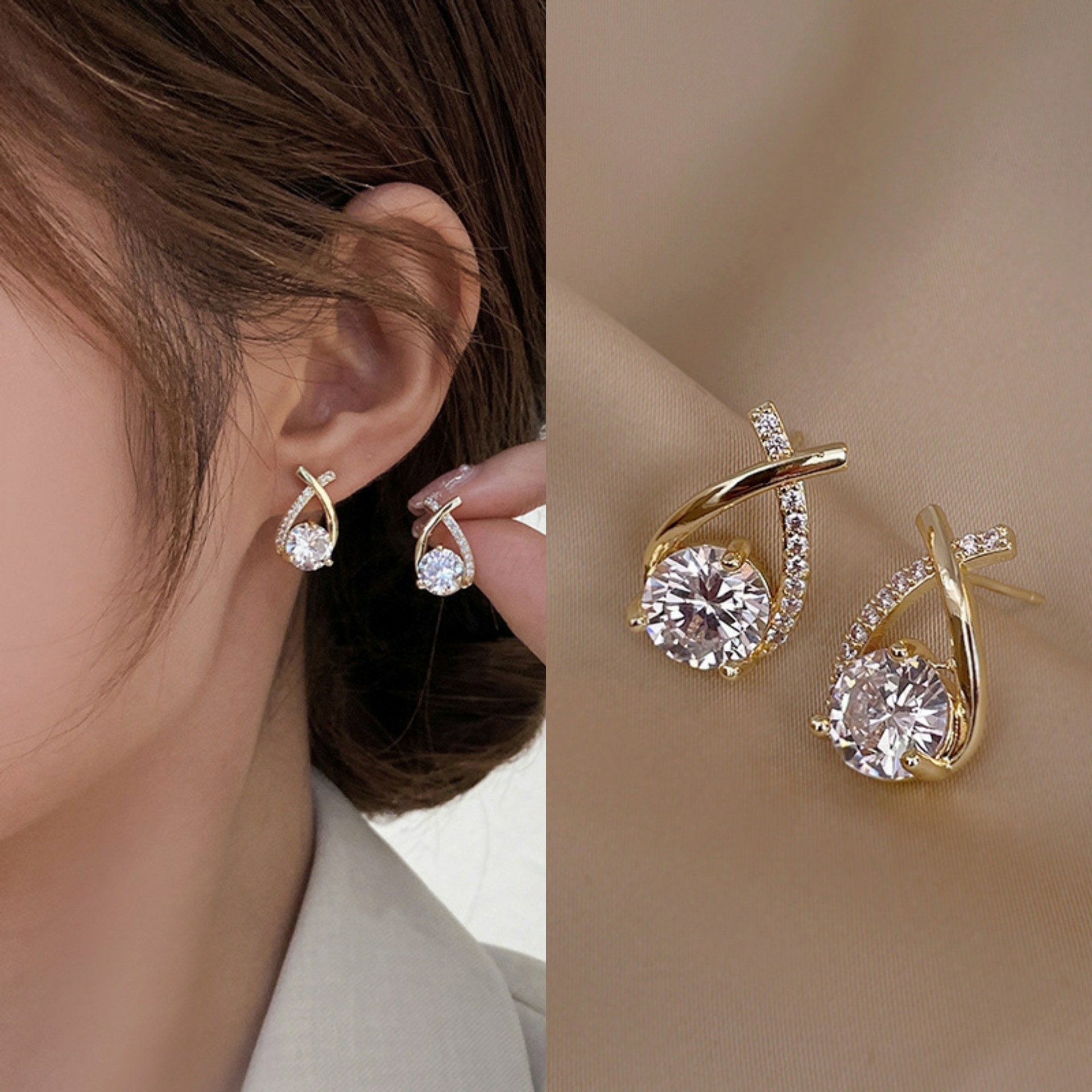 925 Silver Needle Korean Fashi – Pearl Stud Earrings recenzja i cena