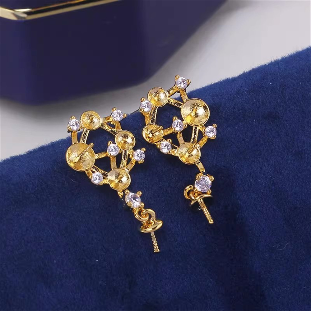 2pcs Gold Plated Pearl Earring – Pearl Stud Earrings recenzja i cena