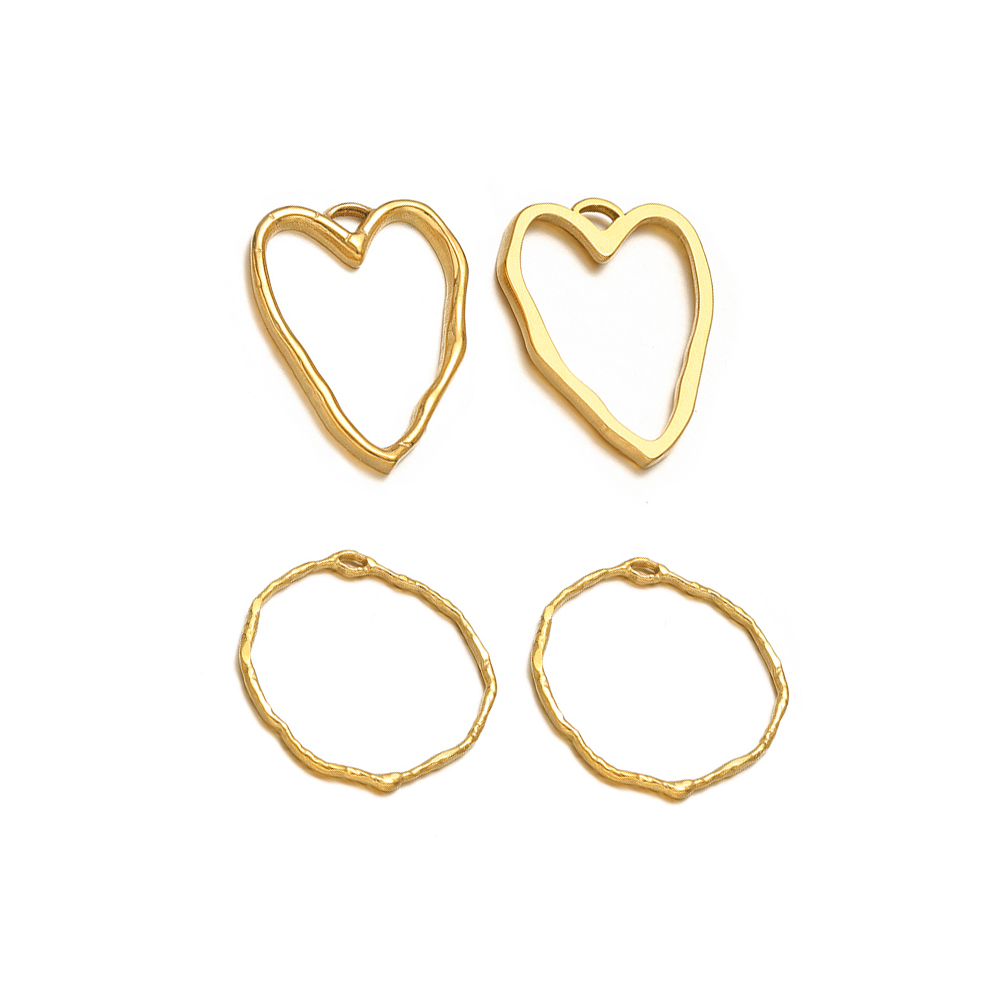 5pcs Heart Round Charms Stainl – Hoop Earrings recenzja i cena