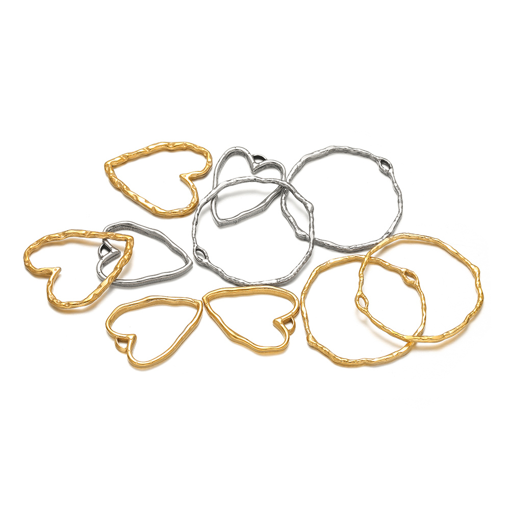 5pcs Heart Round Charms Stainl – Hoop Earrings recenzja i cena