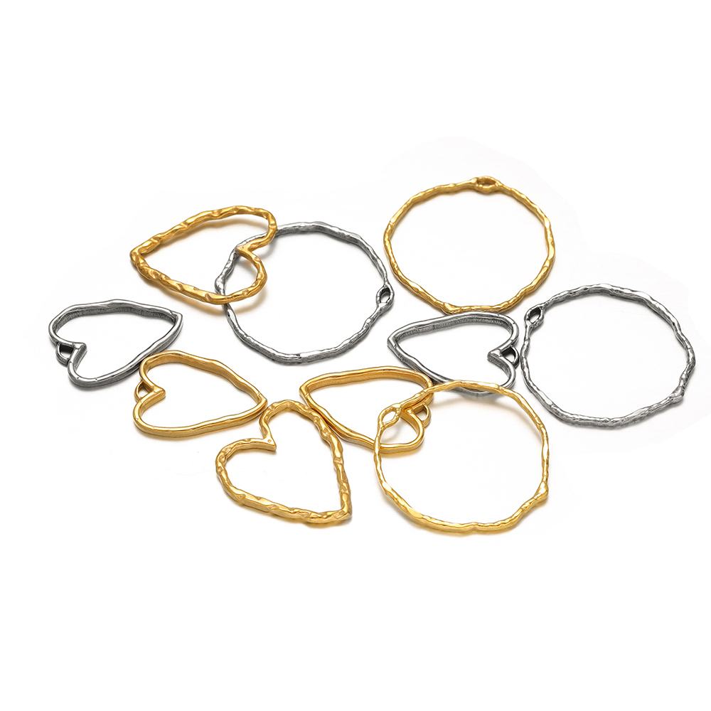 5pcs Heart Round Charms Stainl – Hoop Earrings recenzja i cena