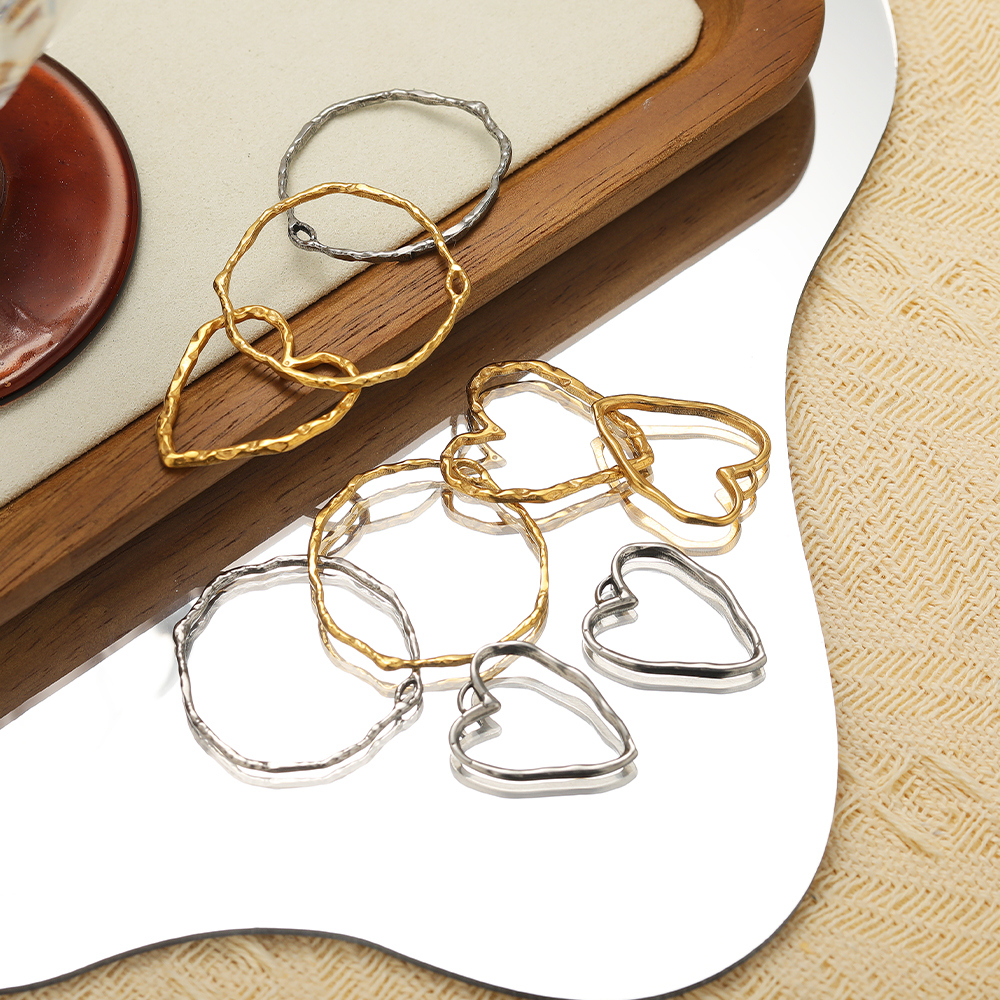 5pcs Heart Round Charms Stainl – Hoop Earrings recenzja i cena