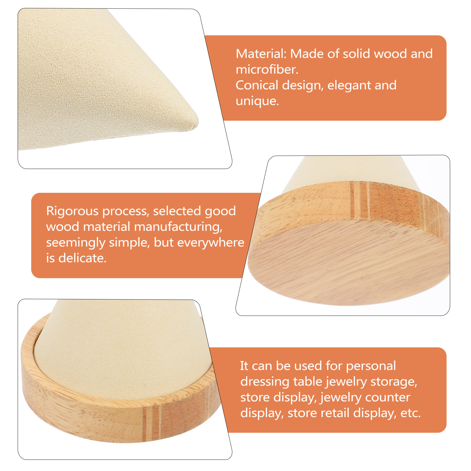 Solid Wood Conical Bangle Brac – Jewelry Or Watches recenzja i cena