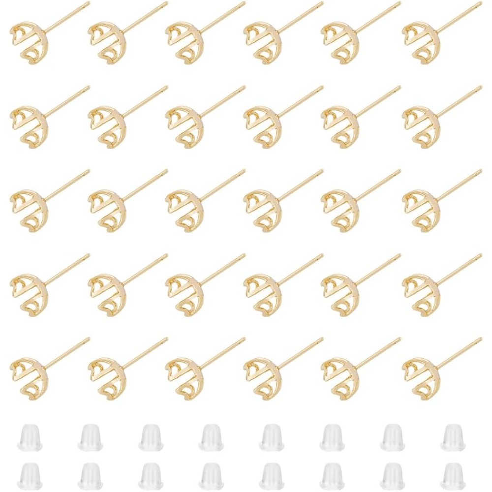 30Pcs Earring Mounting 4-Heart – Pearl Stud Earrings recenzja i cena
