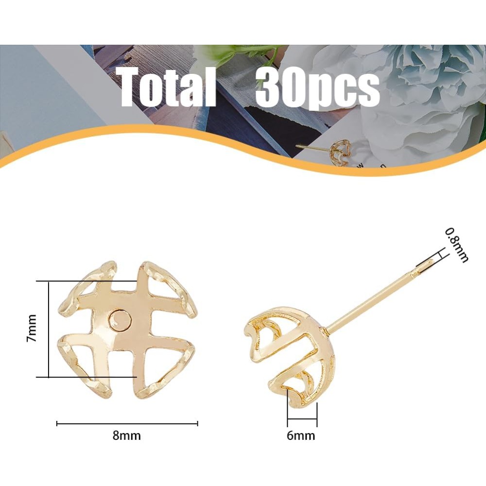 30Pcs Earring Mounting 4-Heart – Pearl Stud Earrings recenzja i cena