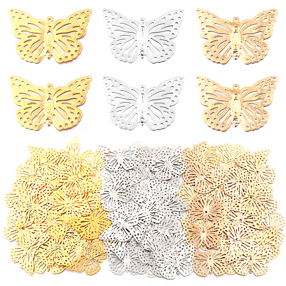 50Pcs/lot Butterfly Filigree W – Butterfly Pendant Necklace recenzja i cena