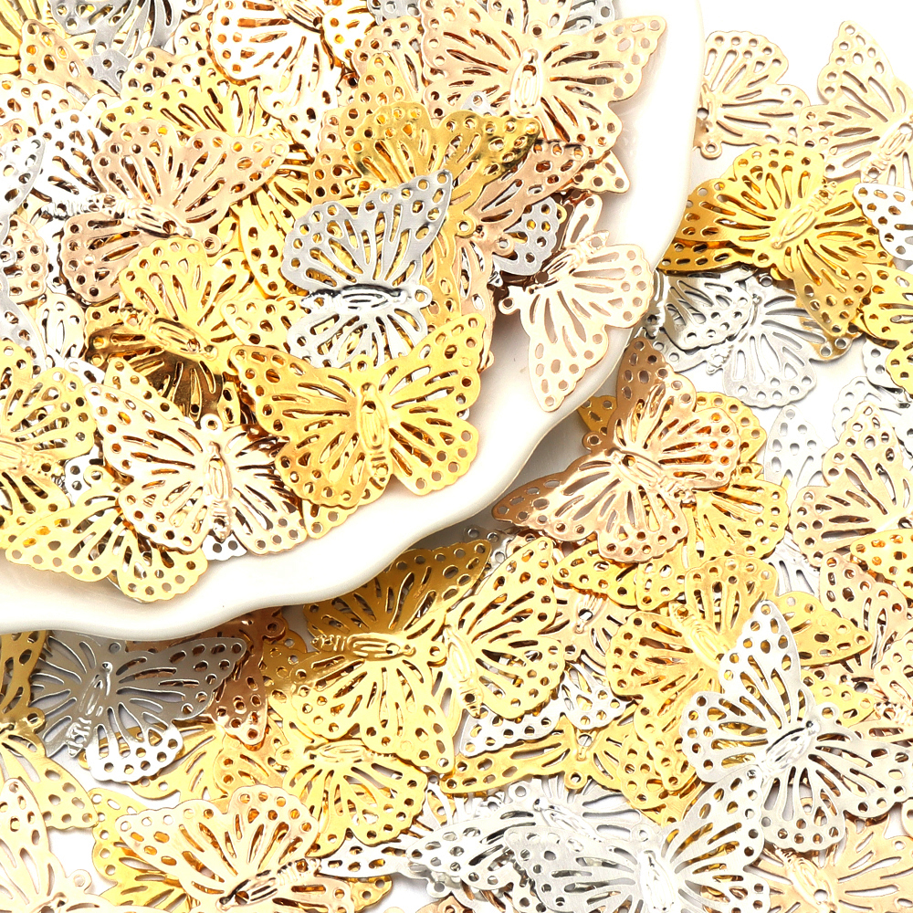 50Pcs/lot Butterfly Filigree W – Butterfly Pendant Necklace recenzja i cena