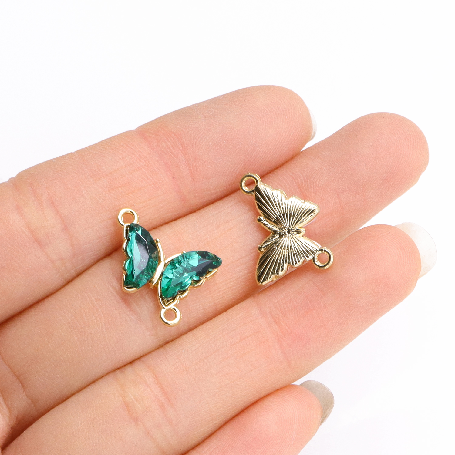 10Pcs Crystal Glass Butterfly  – Butterfly Pendant Necklace recenzja i cena