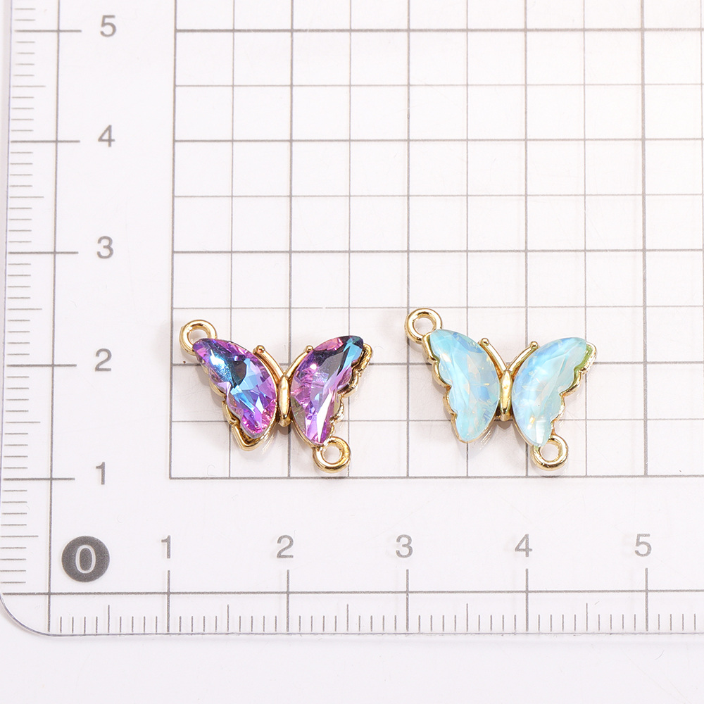 10Pcs Crystal Glass Butterfly  – Butterfly Pendant Necklace recenzja i cena