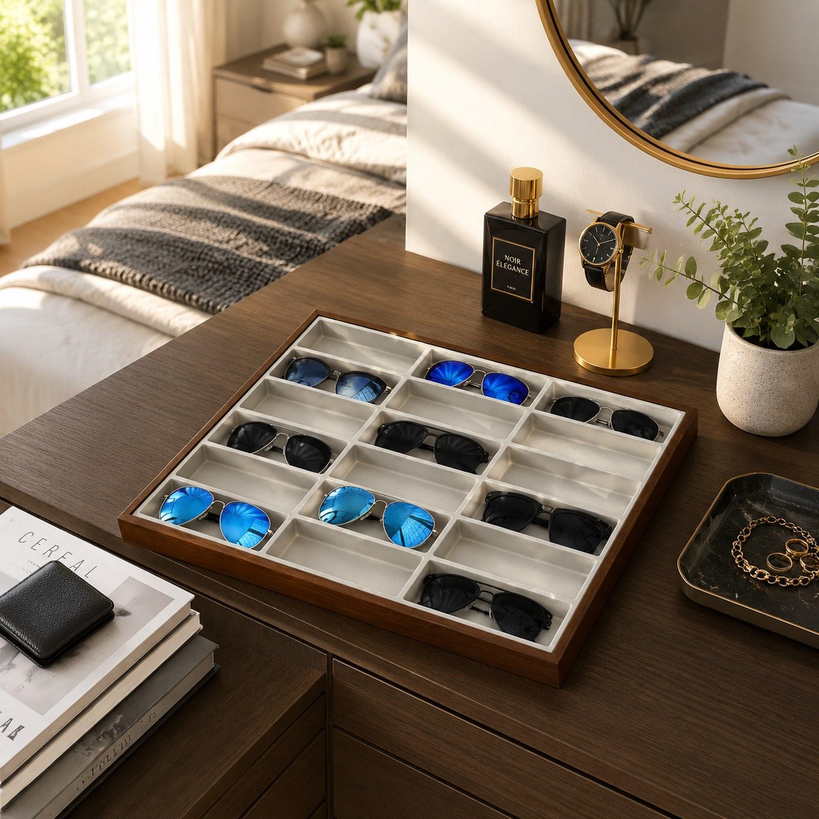 Eyeglass Organizer Box 18 Comp – Jewelry Eyewear Watches & Accessories recenzja i cena