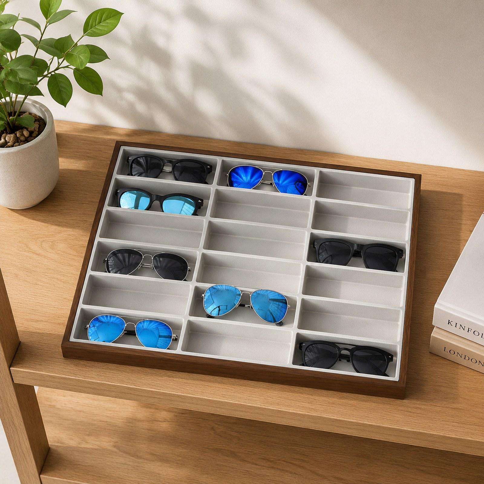 Eyeglass Organizer Box 18 Comp – Jewelry Eyewear Watches & Accessories recenzja i cena