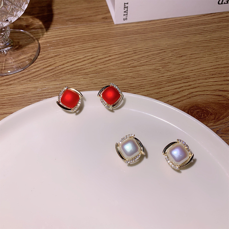 925 Silver Needle Korean Fashi – Pearl Stud Earrings recenzja i cena