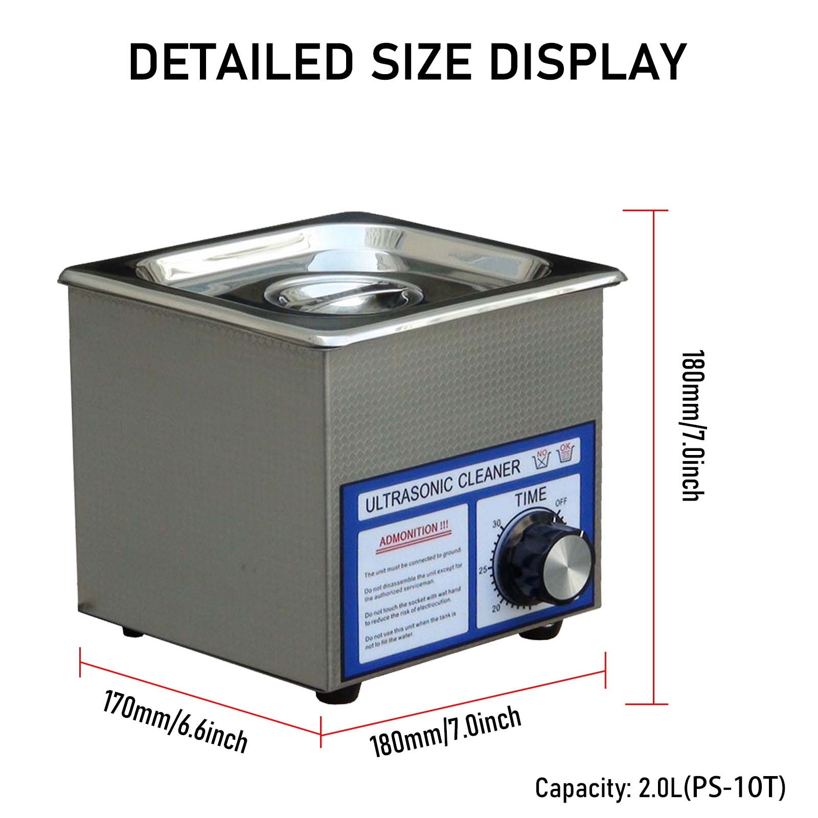 1.3L-3L Ultrasonic Cleaner PS- – Jewelry Eyewear Watches & Accessories recenzja i cena