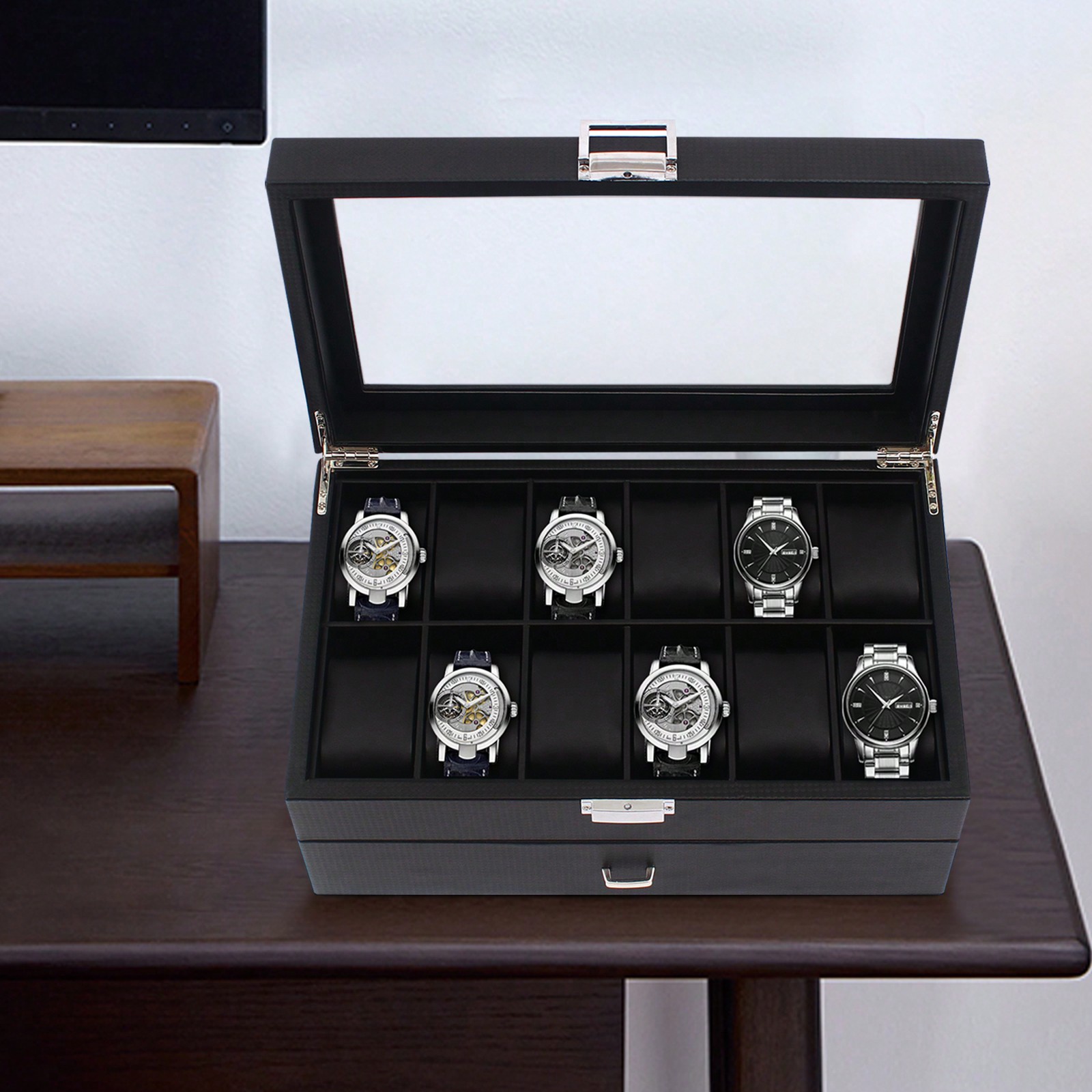 24 Slot Men Watch Display Case – Jewelry Organizer Watches recenzja i cena