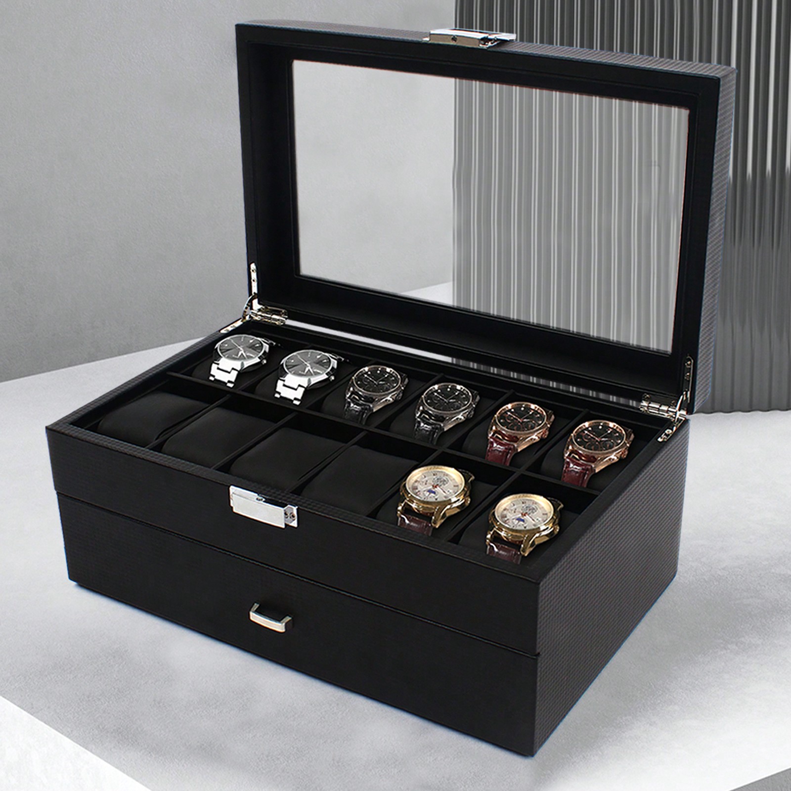 24 Slot Men Watch Display Case – Jewelry Organizer Watches recenzja i cena