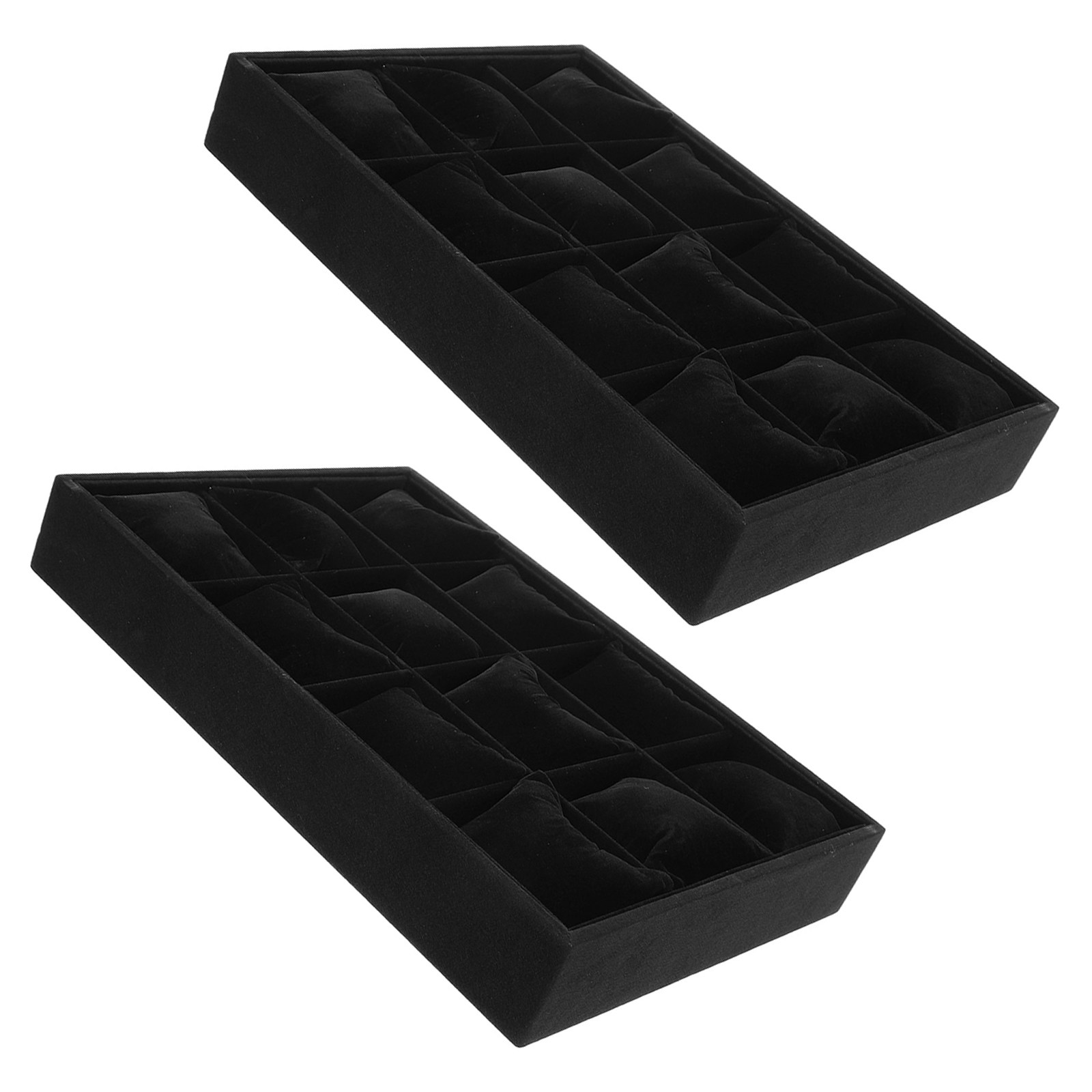 2Pcs 12-Slot Black Grid Jewelr – Jewelry Organizer Watches recenzja i cena