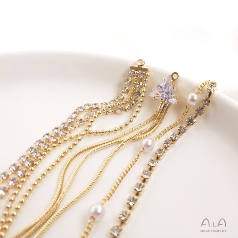 14K Bag Of Real Gold Zircon Pe – Pearl Stud Earrings recenzja i cena