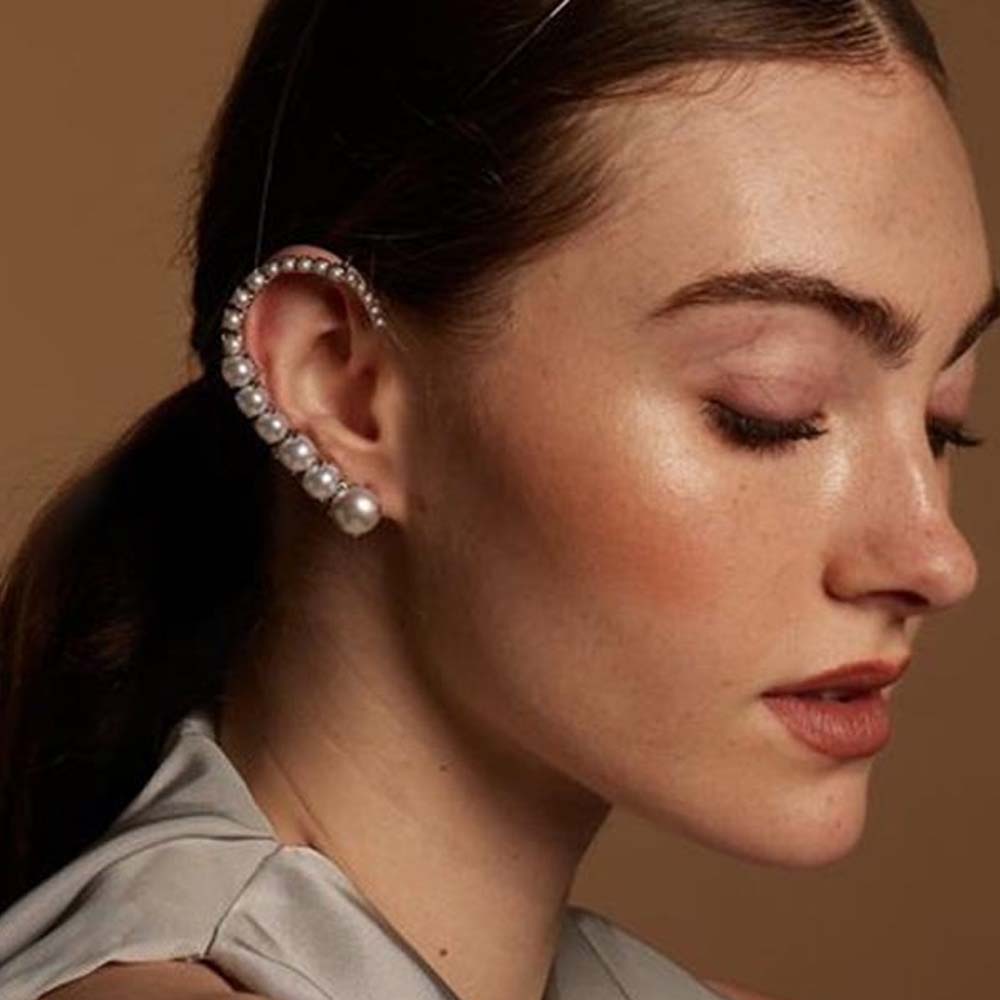 Stonefans Pearl Ear Clips With – Pearl Stud Earrings recenzja i cena