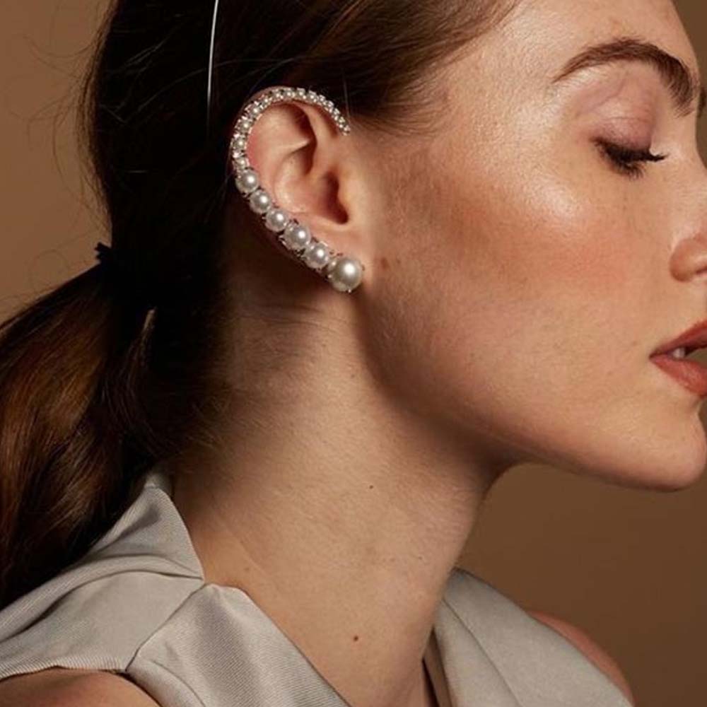 Stonefans Pearl Ear Clips With – Pearl Stud Earrings recenzja i cena