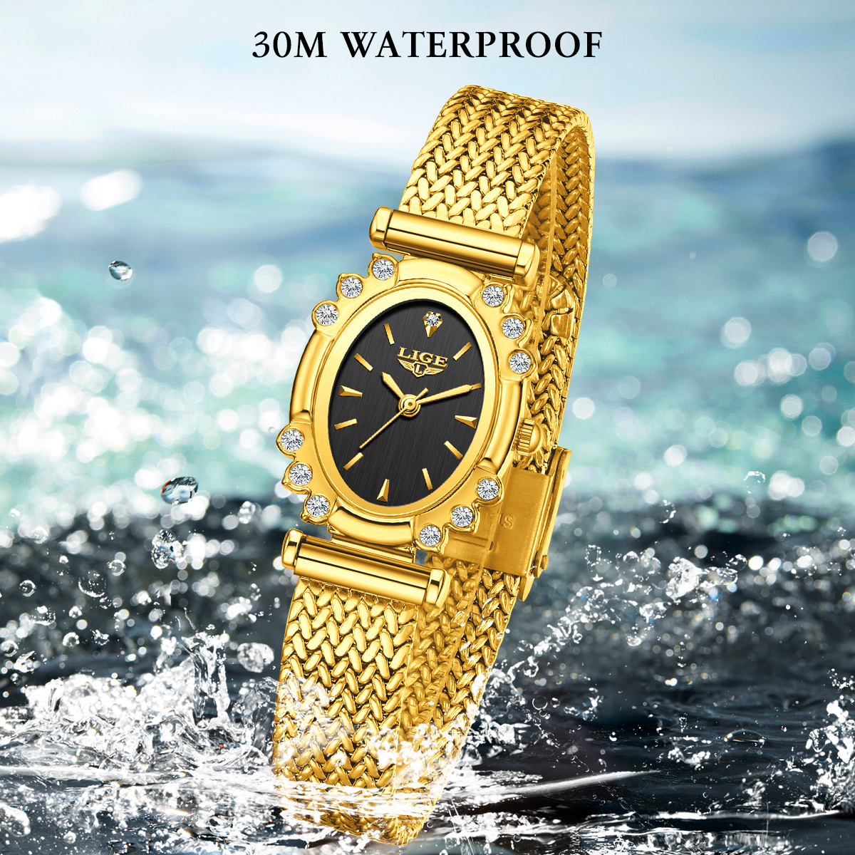 LIGE Elegant Quartz Watches fo – Jewelry Diamond Watches recenzja i cena