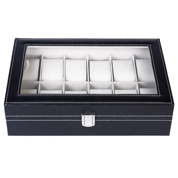 Elegant Leather Watch Display  – Jewelry Organizer Watches recenzja i cena