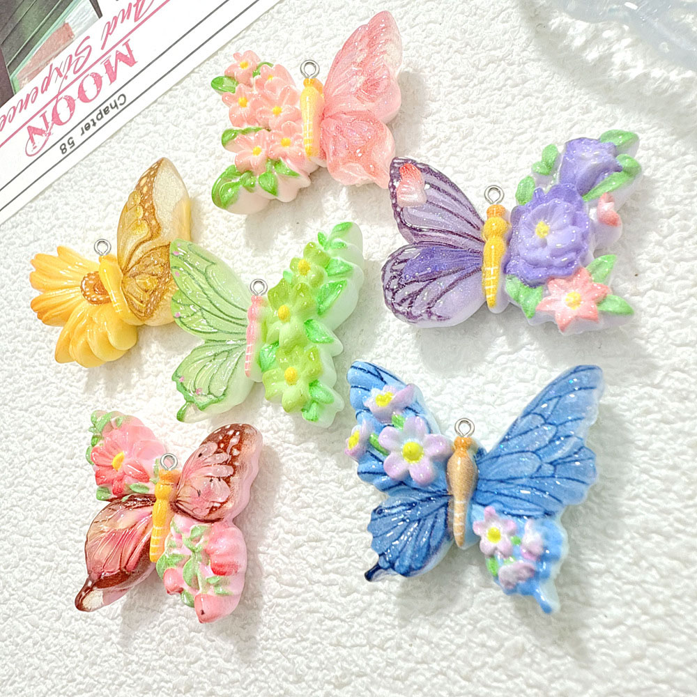 10pcs New Flower butterfly res – Butterfly Pendant Necklace recenzja i cena