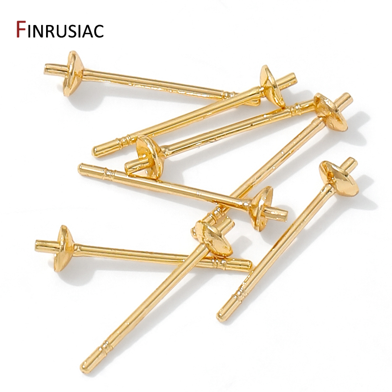 14K Gold Plated Brass Earring  – Pearl Stud Earrings recenzja i cena