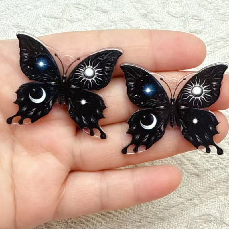 Gothic Dark Butterfly Acrylic  – Butterfly Pendant Necklace recenzja i cena