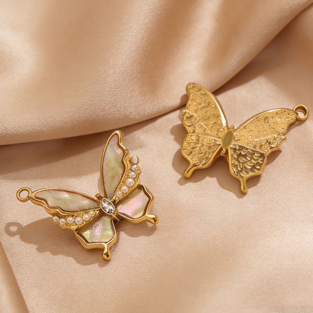 2PCS Butterfly Charms Enamel S – Butterfly Pendant Necklace recenzja i cena