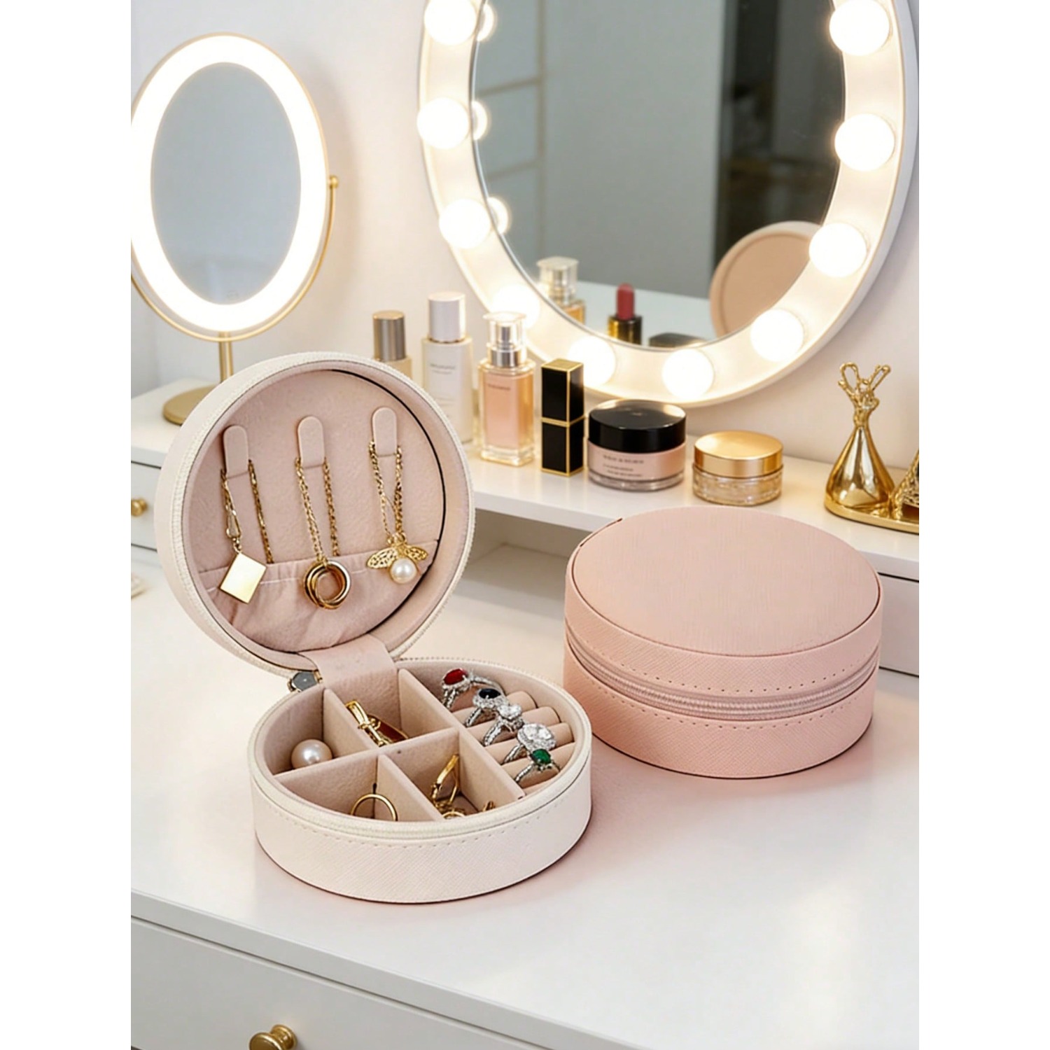 Circular Jewelry Box, Portable – Jewelry Store For Watches recenzja i cena