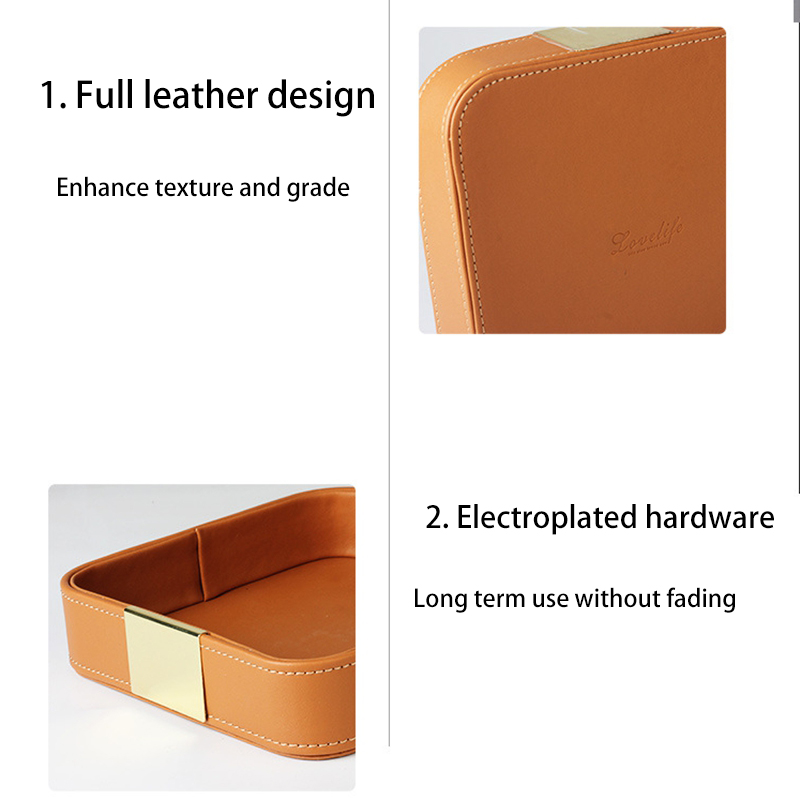 Leather Desk Tray Desktop Stor – Jewelry Store For Watches recenzja i cena