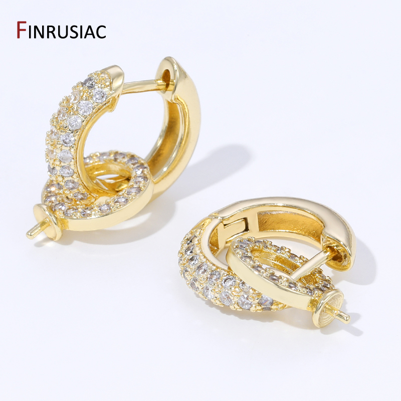 18K Gold Plated Brass Inlaid Z – Hoop Earrings recenzja i cena