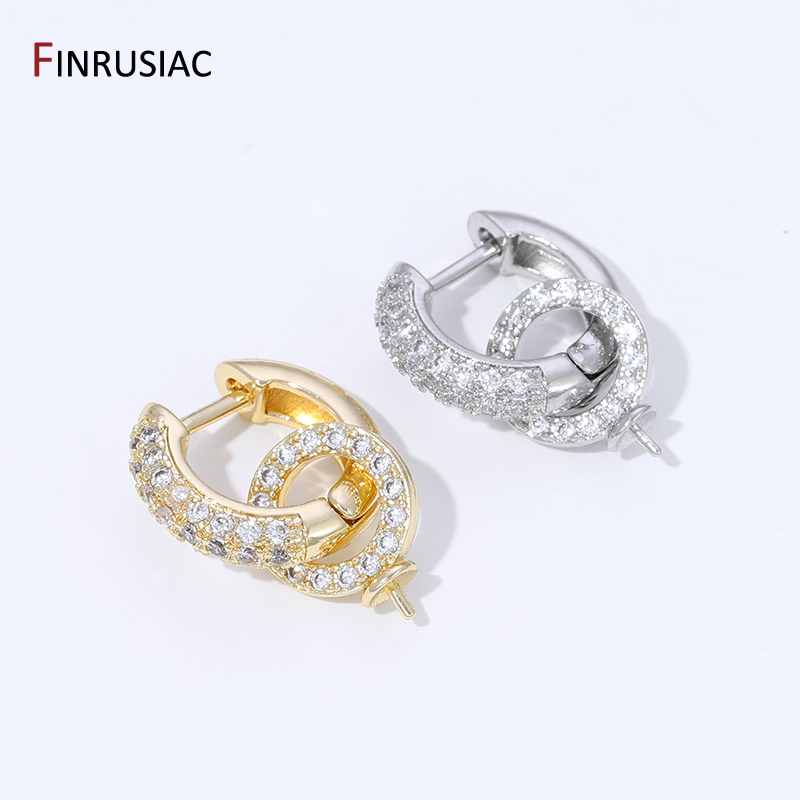 18K Gold Plated Brass Inlaid Z – Hoop Earrings recenzja i cena