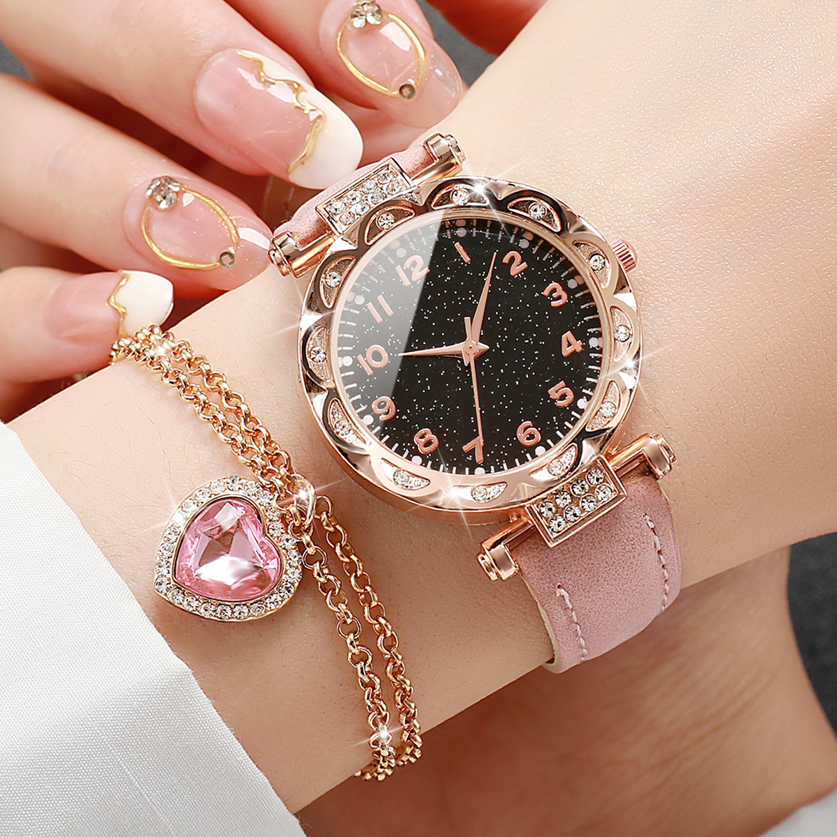 6 Pcs/set Fashion Starry Sky W – Jewelry Diamond Watches recenzja i cena