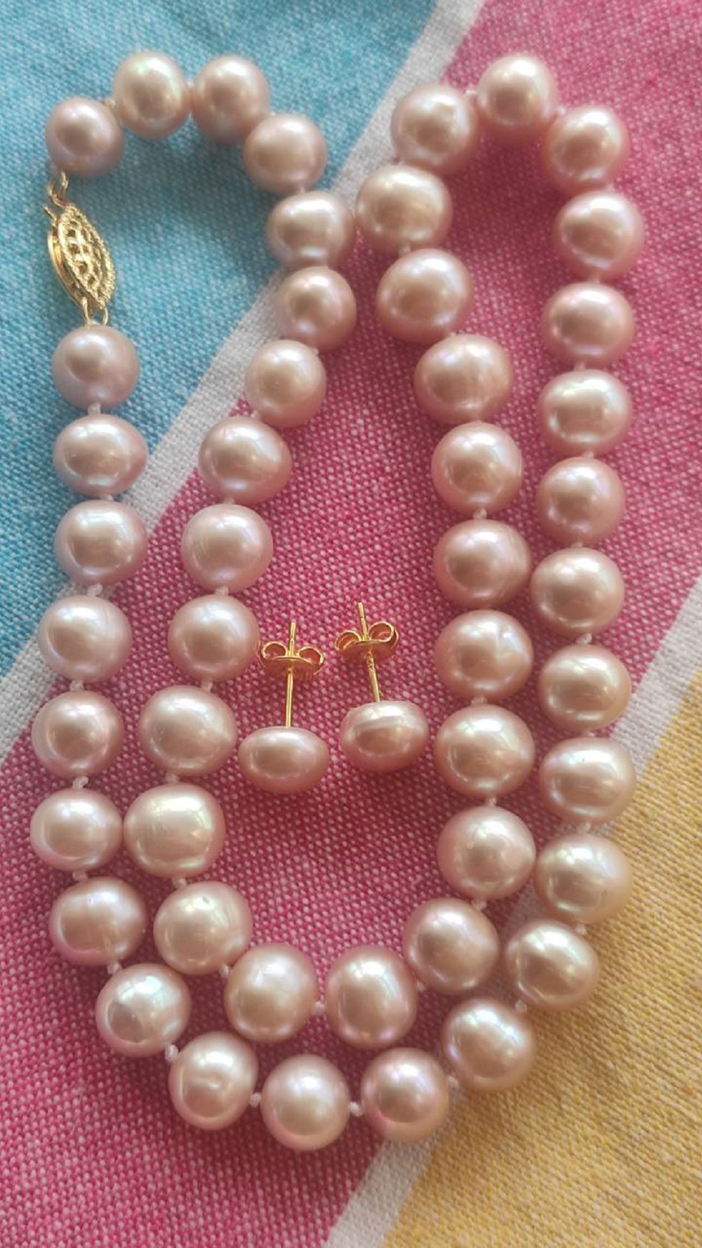 18 inch AAA 9-10mm natural Ako – Pearl Stud Earrings recenzja i cena