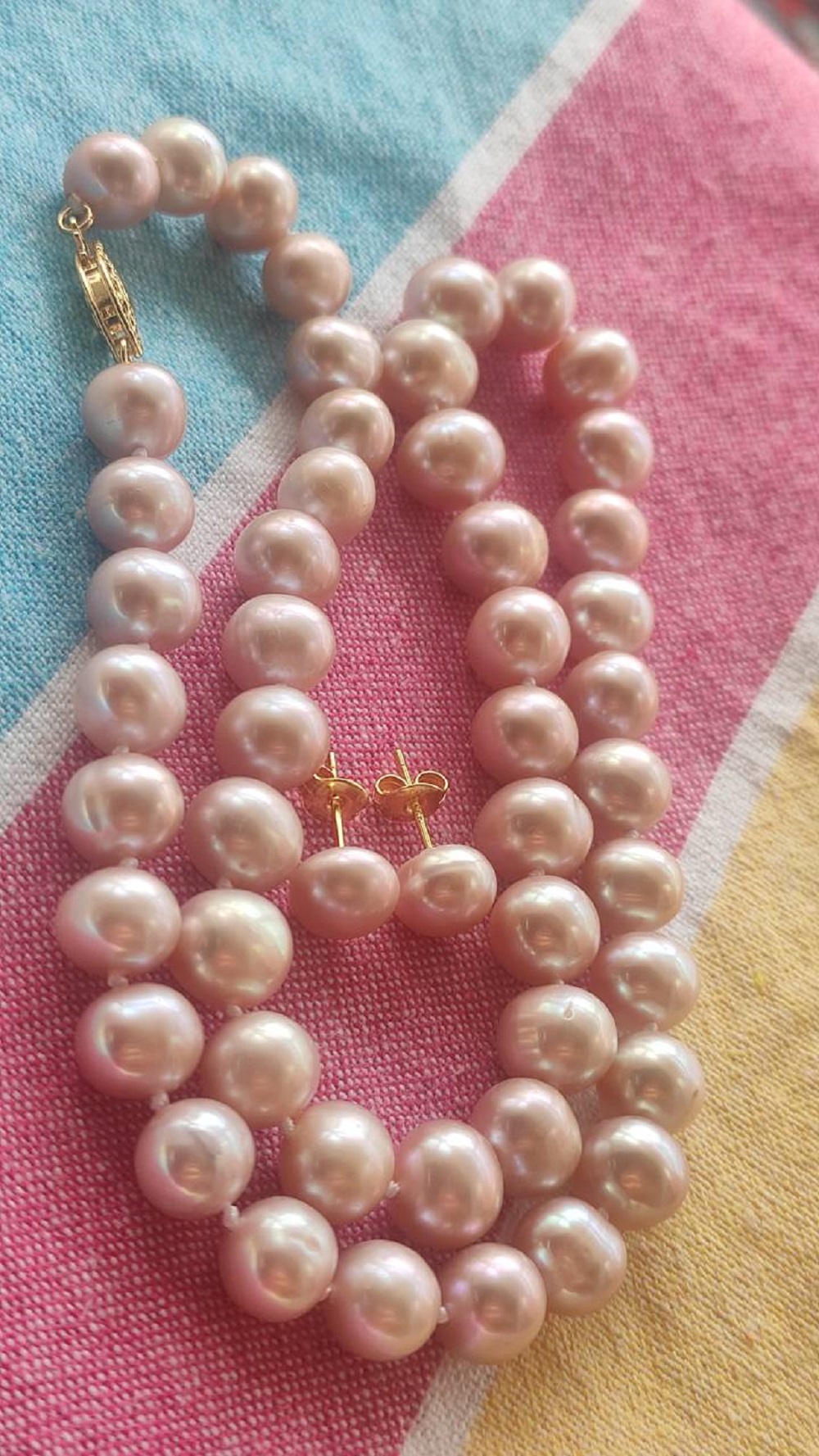 18 inch AAA 9-10mm natural Ako – Pearl Stud Earrings recenzja i cena