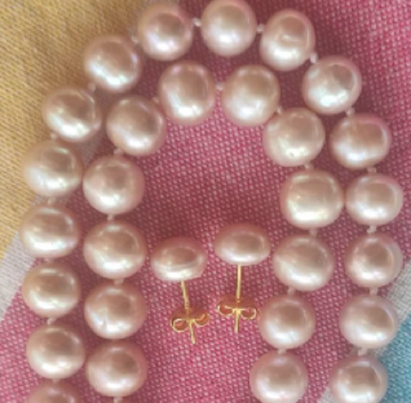 18 inch AAA 9-10mm natural Ako – Pearl Stud Earrings recenzja i cena