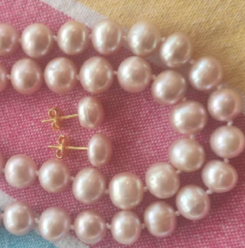 18 inch AAA 9-10mm natural Ako – Pearl Stud Earrings recenzja i cena
