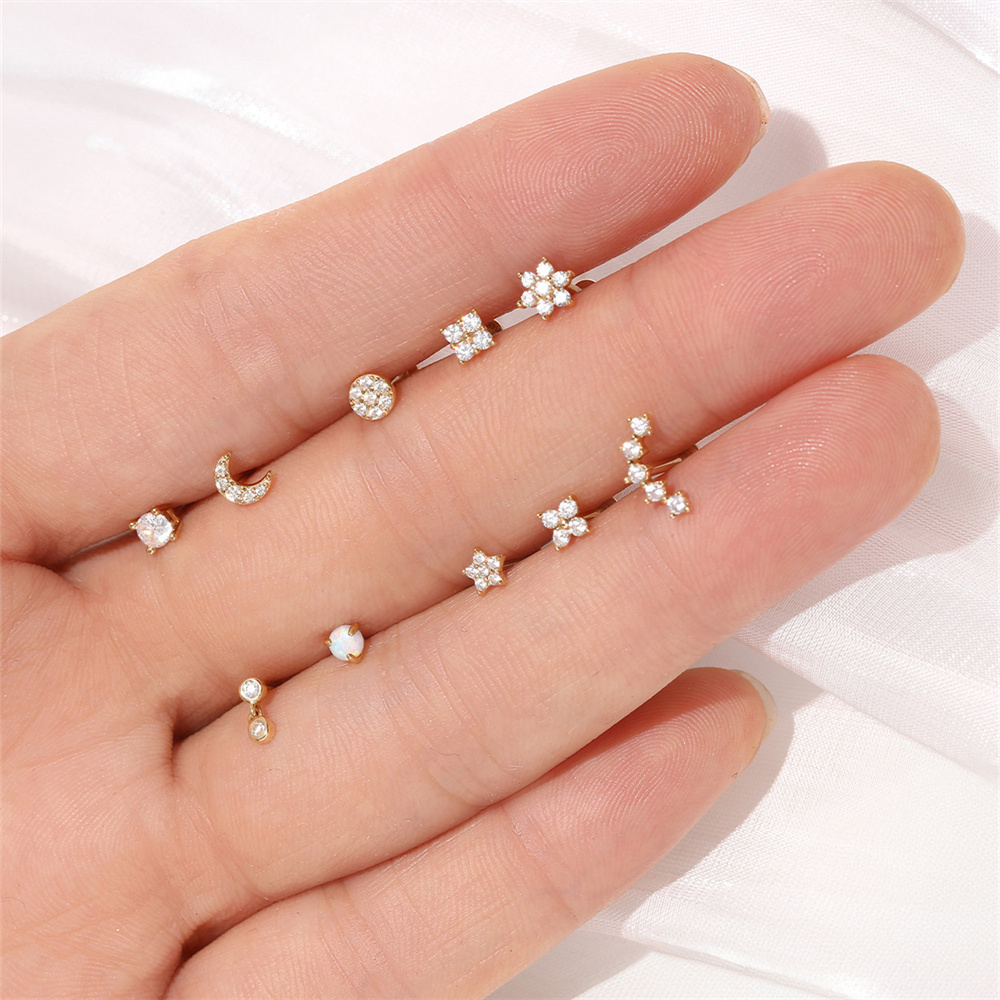 Aide DIY Zircon Pearl Earring  – Pearl Stud Earrings recenzja i cena
