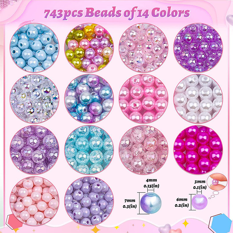 Rainbow ABS Pearl Beads Kit Gr – Pearl Stud Earrings recenzja i cena